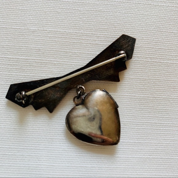 VINTAGE Silver Locket Brooch - So Unique & Stunning - Picture 5 of 9